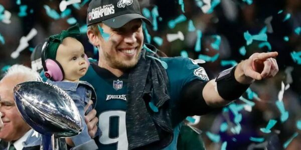 Eagles celebrating Super Bowl victory